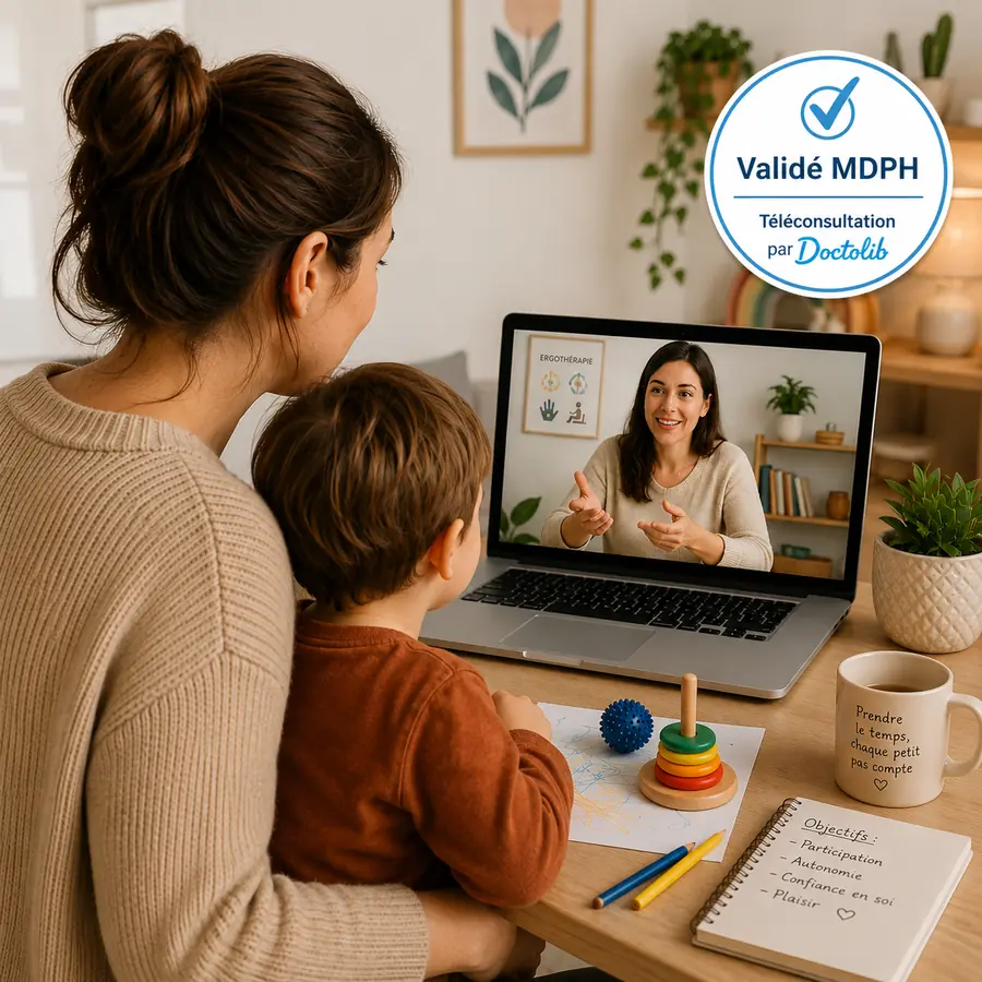 Bilan en ergothérapie en téléconsultation Doctolib pour enfant, Ergothérapeute Strasbourg
